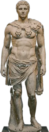 Estatua de mármol del cuerpo mesomorfo